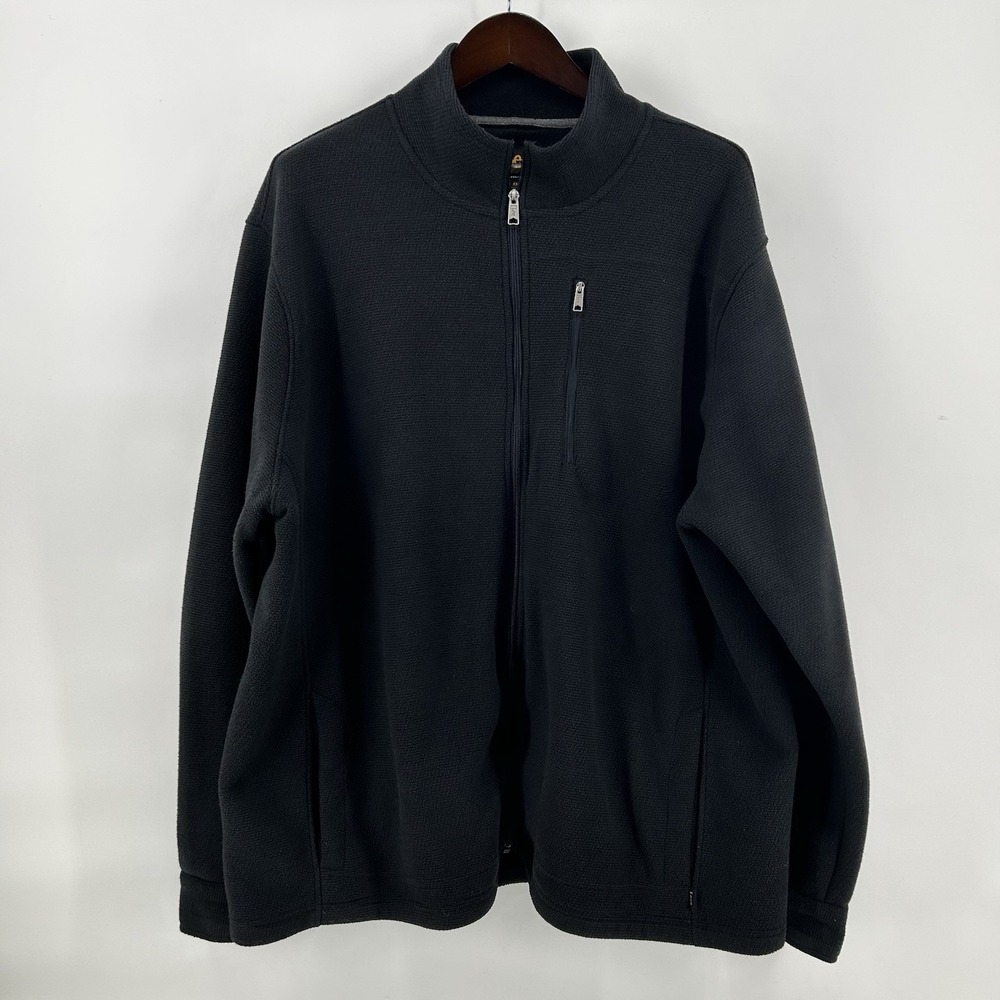 Lee Fleece Jacket Mens 2XL Black Full Zip Regular Fit Zip Pockets Gorpcore Camp